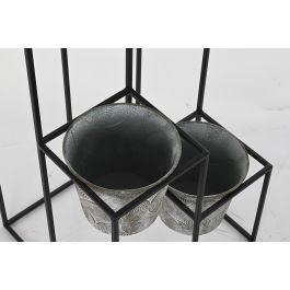 DKD Home Decor Macetero Urban de Metal Gris 34 x 71 x 34 cm