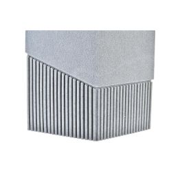 Escobillero Scandi DKD Home Decor Gris Plateado 9.5 x 37 x 9.5 cm