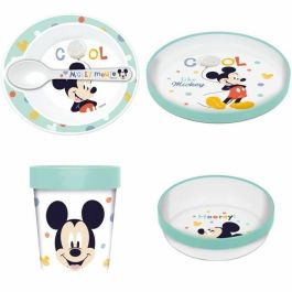 Thermobaby THE3023190132662 Pack Comida Disney Mickey 2ª Edad con 3 Platos, Taza y Cuchara