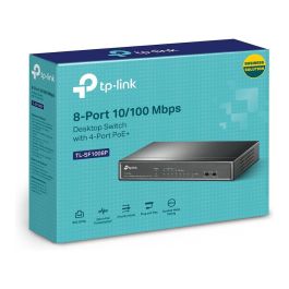 TP-Link TL-SF1008P Switch No Administrado Fast Ethernet 8 Puertos PoE Negro
