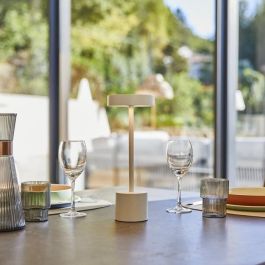 Lumisky LUM3666162006679 Lámpara de mesa inalámbrica Roby White H30 cm Aluminium Touch Blanco mate LED