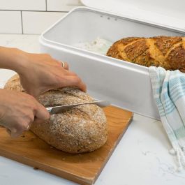 Quttin Panera de Metal Retro 42.5 x 23 x 16.5 cm para Cocina, Diseño Vintage (3 Unidades)