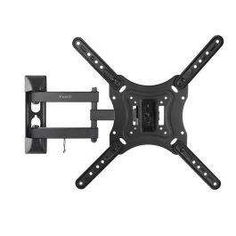 TooQ LP6055TN-B Soporte de Pared Orientable Inclinable para TV 23-55" hasta 30kg, VESA 400x400, Giro 90°, Inclinación 20°, Negro