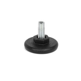 Pie Nivelador Nuba Ø40 M8X18 Negro C/Huella Allen 4Mm. Con Tuerca Hexagonal D17 Herrajes Alk
