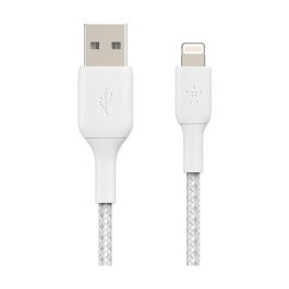 Belkin Cable Lightning a USB-A Trenzado Boost Charge CAA002BT1MWH - 1m Blanco - Certificado MFi