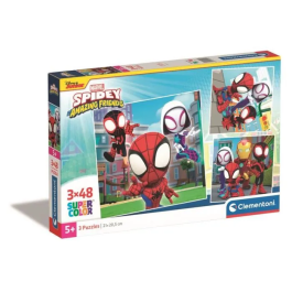 Clementoni Puzzles 3x48 Piezas Spidey y sus extraordinarios amigos CLE1695894154397