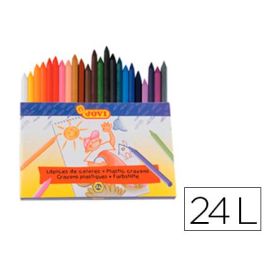 Lapices Cera Jovi Hexagonal Caja De 24 Unidades Colores Surtidos