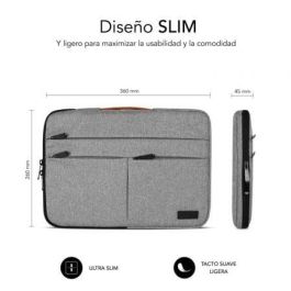 Funda Subblim Air Padding 360 Sleeve para Portátiles hasta 14"/ Gris Claro Funda Subblim Air Padding 360 Sleeve para Portátiles hasta 14"/ Gris Claro