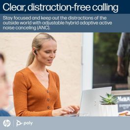 Poly BT700 Voyager Free 60 UC Auriculares In-ear Inalámbricos ANC Carbon Black con Adaptador USB-A y Estuche de Carga Básico