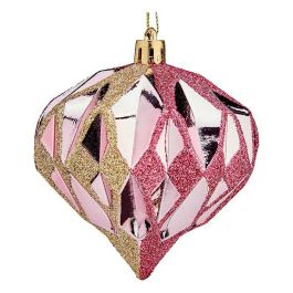 Bolas de Navidad Diamante Ø 8 cm 6 Unidades Rosa Dorado Plástico Precio: 2.95000057. SKU: B1EG97RAMX