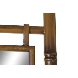DKD Home Decor Toallero de Baño Tipo Escalera Balinés, Metal y Espejo, Color Mostaza, Alto 190 cm x Ancho 55 cm x Fondo 3 cm