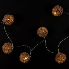 Home Deco Factory Guirnalda 8 LED Ratán 148cm