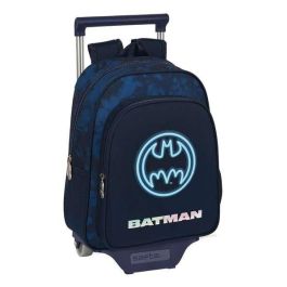 Mochila Escolar con Ruedas Batman Legendary Azul marino 27 x 33 x 10 cm