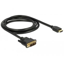 DeLOCK 85583 Cable DVI-D (18+1) Macho a HDMI-A Macho 1.5 m Negro, Conectores Dorados, Resolución 1920x1200
