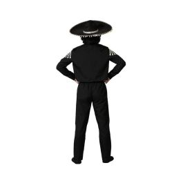 Disfraz de Calavera Negro para Hombre Adulto XS-S, Halloween, Día de Muertos. Incluye Chaqueta, Pantalón, Camisa y Cinturón.