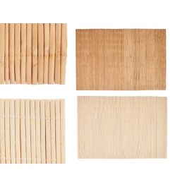 Kinvara Salvamantel de Bambú Natural 30x44 cm para Mesa - Estera Protectora Decorativa (48 Unidades)