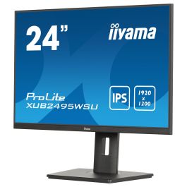 Iiyama ProLite XUB2495WSU-B7 - Monitor 24.1" WUXGA (1920x1200) IPS 75Hz 4ms - Altavoces, HDMI, DisplayPort, USB-C, Pivote, Negro
