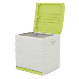 PLASTIKEN Arcón con ruedas con ruedas - 190 L - Funcional y estético - Beige y pistacho PLASTIKEN Arcón con ruedas con ruedas - 190 L - Funcional y estético - Beige y pistacho