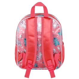 KARACTERMANIA Mochila preescolar 3D Disney Stitch 31cm con relieve frontal, 1 compartimento y 2 bolsillos laterales