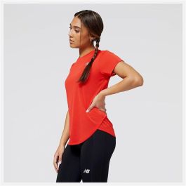 Camiseta de Manga Corta Mujer New Balance WT23222_TRD Rojo (XS)