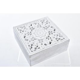 Joyero Arabe DKD Home Decor Blanco 20 x 8 x 20 cm Set de 2 (4 Unidades) Joyero Arabe DKD Home Decor Blanco 20 x 8 x 20 cm Set de 2 (4 Unidades)