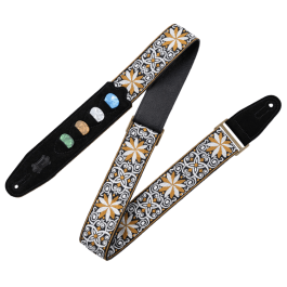 Levy's Correa Hootenanny Series 2" Con Soporte Para Púas - Amarillo Y Blanco Precio: 37.50000056. SKU: B1JCDZ9S83