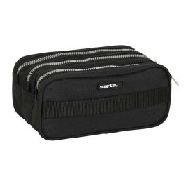 Estuche Escolar Safta Stone Negro 21,5 x 10 x 8 cm