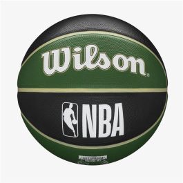 Balón de Baloncesto Wilson NBA Team Tribute Milwakee 7 Verde Caucho (Talla 7)