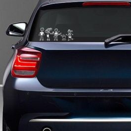 Abc Adhesivo Familia Perro Cs5 ADH06670 para Coche