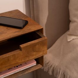 Mesita Flotante Miel Madera de Mango 40 X 25 X 23 cm