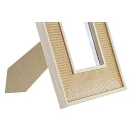 DKD Home Decor Marco para Fotos 10x15 cm Estilo Scandi, Fabricado en MDF Color Natural. Medidas del Marco: 19x24x1.5 cm