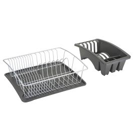 Escurridor para Fregadero Metaltex Gris (35 x 30 x 11 cm)