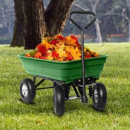 ELEM Carrito de jardín de plástico con volquete
