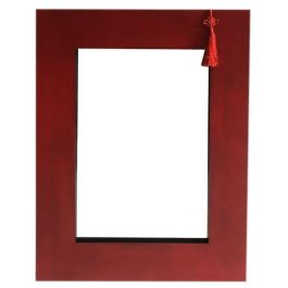 Espejo Oriental DKD Home Decor Rojo Negro 2 x 90 x 70 cm