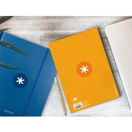 Antartik Recambio A4 80 Hojas 90gr Cuadro 5mm 4 Taladros Banda Marco Color Mostaza