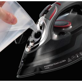 Russell Hobbs 20630-56 Plancha de Vapor Powerstream Ultra, Suela Cerámica, 3100W, Golpe Vapor 210g/min, Antigoteo, Negro/Gris