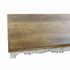 Mesa de Centro DKD Home Decor Blanco Natural 120 x 61 x 49 cm Mesa de Centro DKD Home Decor Blanco Natural 120 x 61 x 49 cm