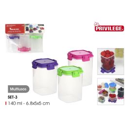 Set de 3 mini fiambreras Privilege 140 ml (24 Unidades) Set de 3 mini fiambreras Privilege 140 ml (24 Unidades)