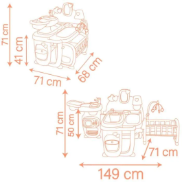 Smoby La Casa De Los Bebés Centro De Juego Con 18 Accesorios Para Niños Mayores De 3 Años