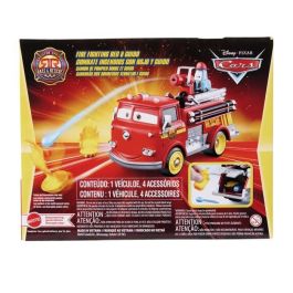 Cars JFL54 - Camión de bomberos Red & Guido - Conjunto de vehículo y accesorios - Disney Pixar Cars