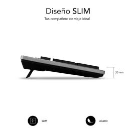 SUBBLIM Teclado Wired Ergo Keys Silent Flat HQ Grey SUBBLIM Teclado Wired Ergo Keys Silent Flat HQ Grey