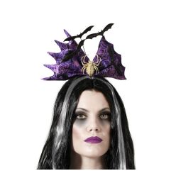 Diadema con Arañas, Murciélagos y Mano Esquelética Morada para Halloween y Fiestas Temáticas Precio: 1.49999949. SKU: B1CAFM5QM6