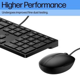 HP 320MK Teclado y Ratón con Cable USB – Combo Set de Productividad para Escritorio