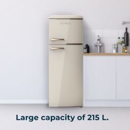 Cecotec frigorífico combinado beige 215 L Bolero CoolMarket 2D Origin 215 E