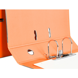Liderpapel Archivador de Palanca Folio Documenta Forrado PVC Rado Lomo 75mm Naranja con Compresor