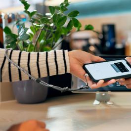 Cordón para Teléfono Móvil Muvit for Change Negro Blanco