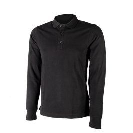Payper FLORENCE Polo Piqué Hombre Manga Larga Cuello Canalé 3 Botones Nácar 100% Algodón Negro Talla S-XXL Precio: 16.50000044. SKU: B17NHTN68K