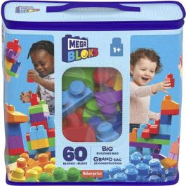 Mattel Bolsa Construccion Mega Bloks 60 Piezas Azul para Niños