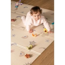 Nuby NUB0048526251261 Alfombra de juego reversible Arcoíris 200 x 150 x 1 cm para bebés y niños