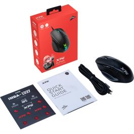 XPG ALPHA Ratón Gaming Óptico USB Tipo C 16000 DPI para Mano Derecha, Negro, con Iluminación Personalizable